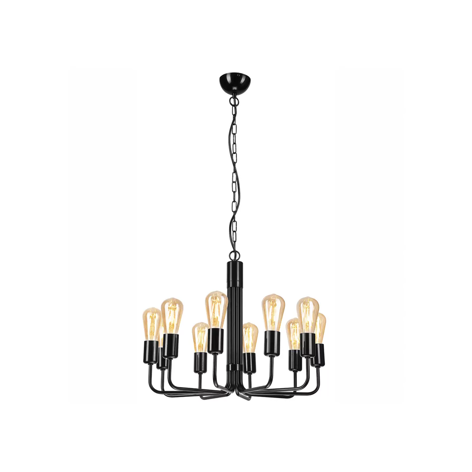 B-Ware Kronleuchter Malou Zehnflammig Schwarz Deckenlampe Deckenleuchte Lampe Leuchte - 5907687444576