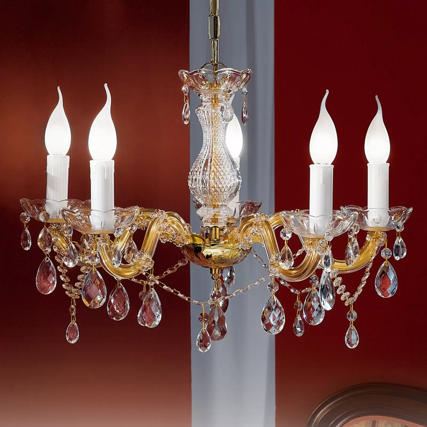 B-Ware Orion Kronleuchter Marie Claire Deckenlampe Deckenleuchte Kristallglas 5 Flammig - 9003090010400