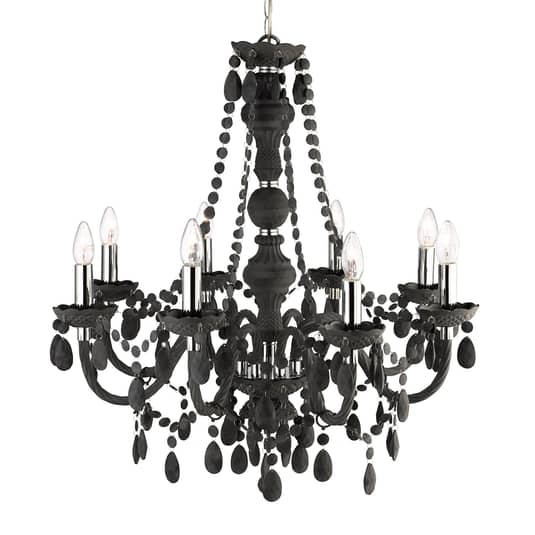 B-Ware Searchlight Kronleuchter Marie Therese Leuchte Lampe E14 Dunkelgrau Achtflammig - 5053423022956