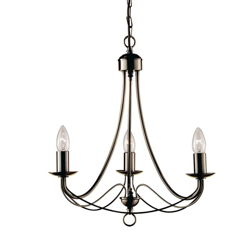 B-Ware Searchlight Maypole Hängeleuchte Kronleuchter Pendelleuchte 3flg Siehe Text - 5013874300096