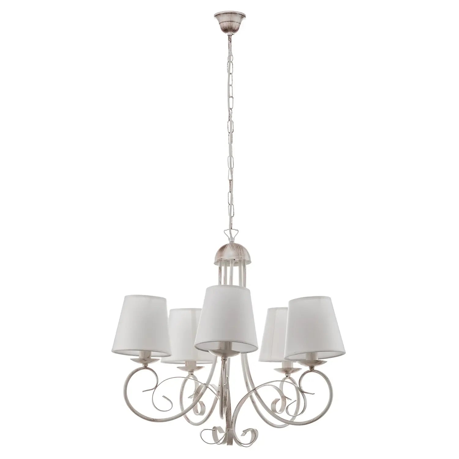 B-Ware Kronleuchter Lampe Leuchter Pompei Weiß Antik Schirm Deckenlampe Beleuchtung - 8030626534308