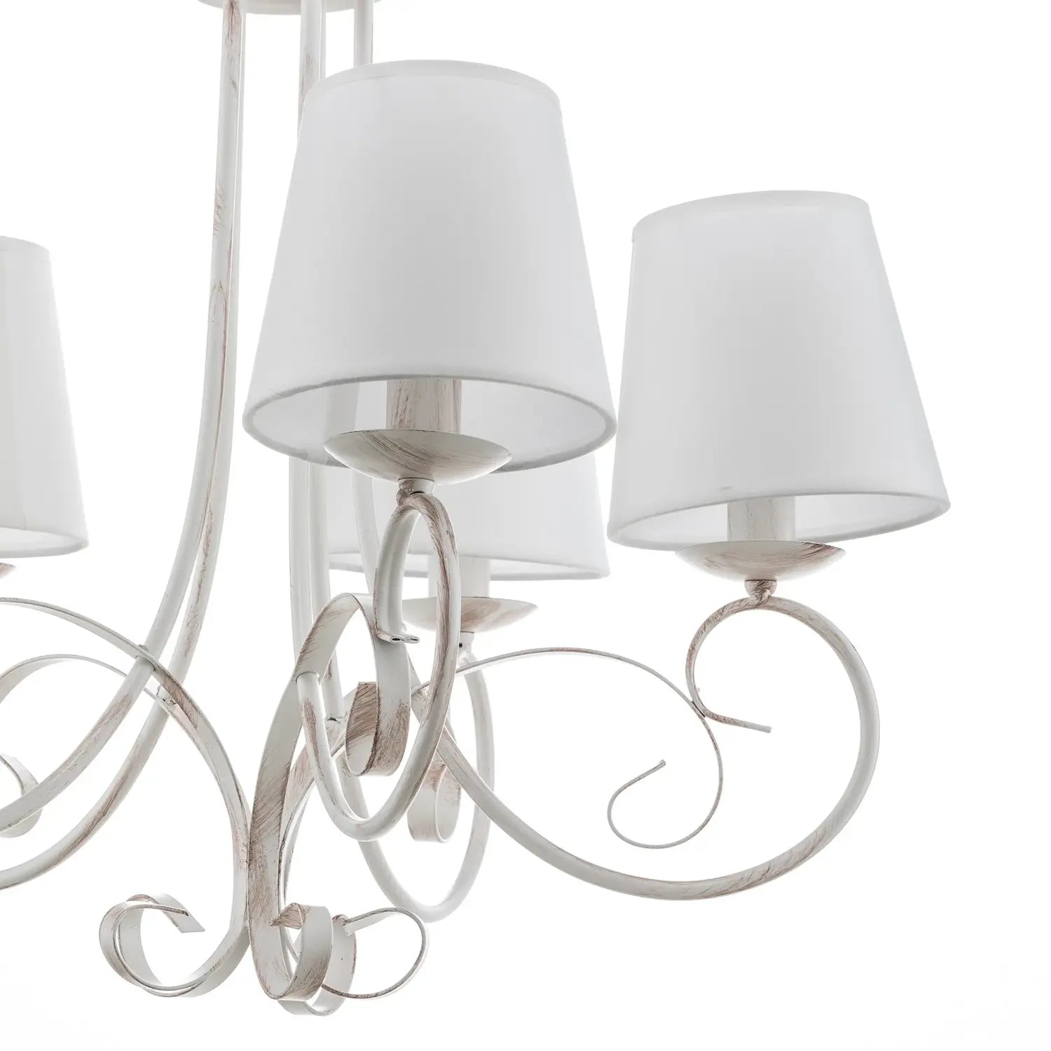 B-Ware Kronleuchter Lampe Leuchter Pompei Weiß Antik Schirm Deckenlampe Beleuchtung - 8030626534308