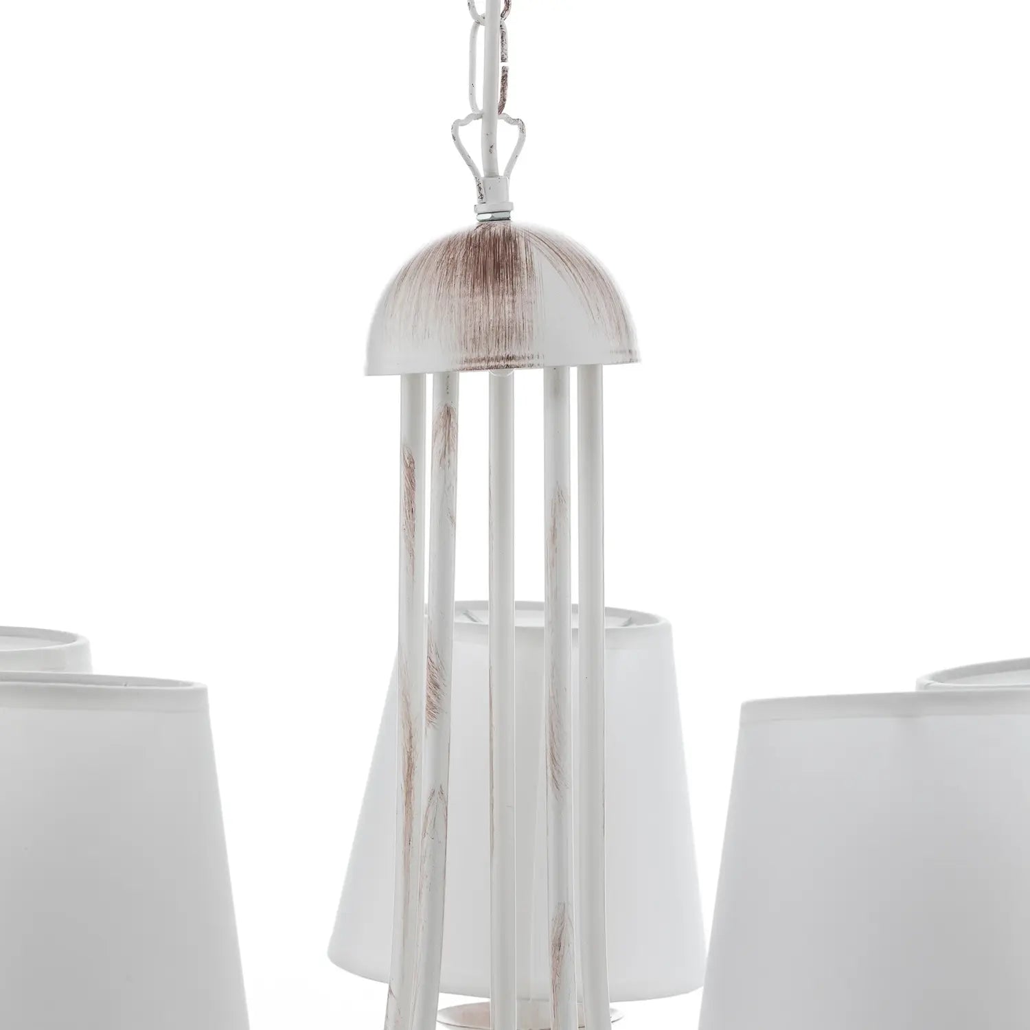 B-Ware Kronleuchter Lampe Leuchter Pompei Weiß Antik Schirm Deckenlampe Beleuchtung - 8030626534308