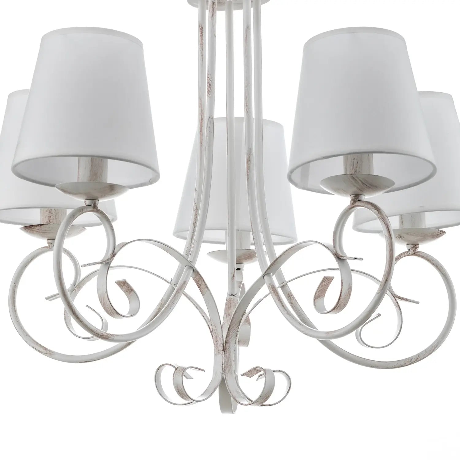 B-Ware Kronleuchter Lampe Leuchter Pompei Weiß Antik Schirm Deckenlampe Beleuchtung - 8030626534308