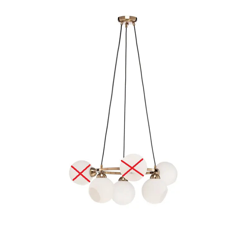 B-Ware Kronleuchter Ramella Messing Antik 6 Flammig Deckenlampe Lampe Siehe Text/Foto - 8699508190980