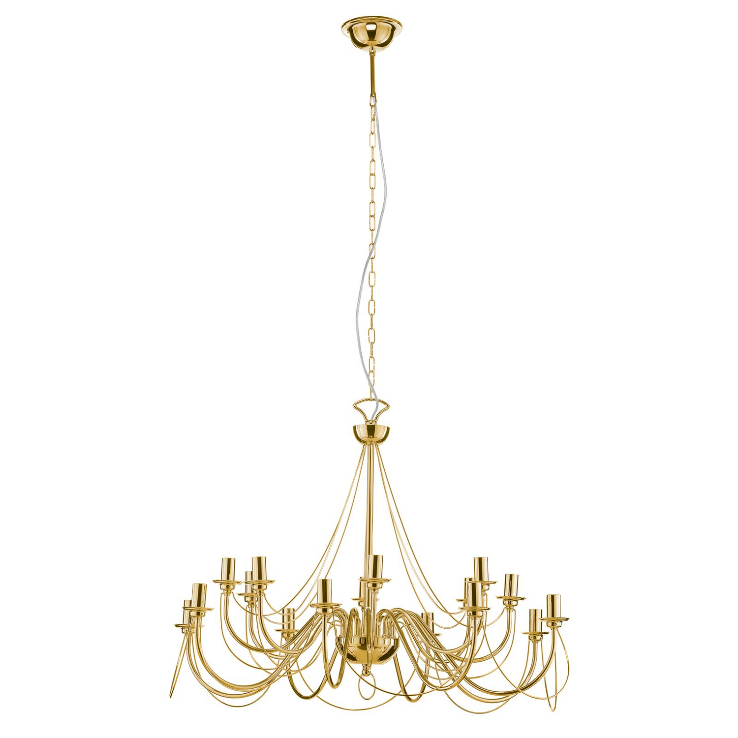 B-Ware Kronleuchter Deckenlampe Leuchte Retro 16 Flammig Gold Esszimmer Beleuchtung - 5905563001653