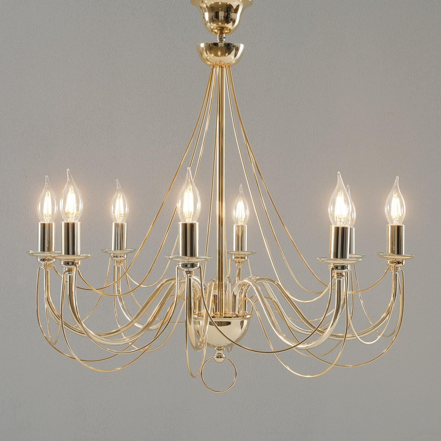 Euluna Kronleuchter Retro Hängeleuchte Pendelleuchte Deckenlampe 8 Flmg E14 Gold B-Ware - 5900108950069