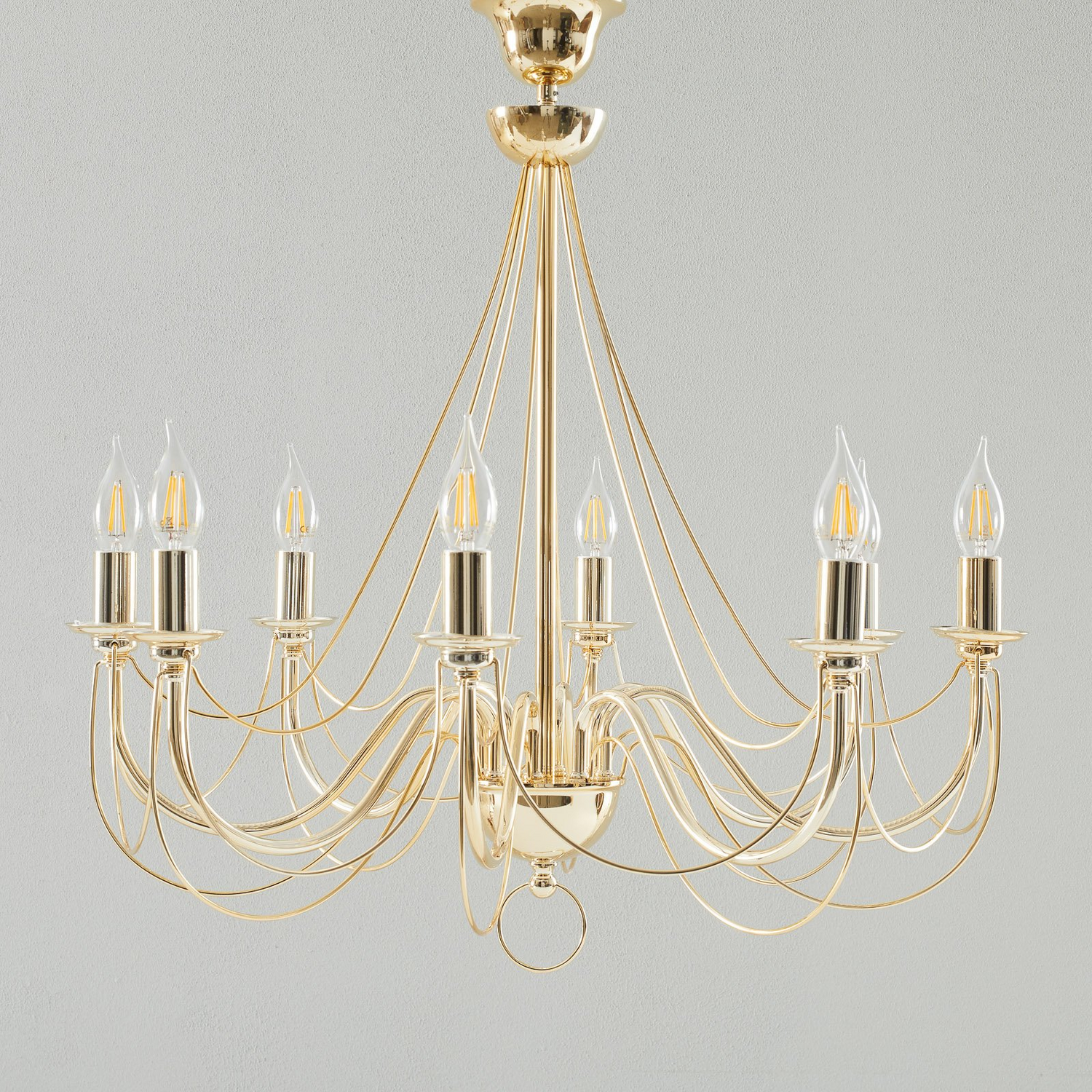 Euluna Kronleuchter Retro Hängeleuchte Pendelleuchte Deckenlampe 8 Flmg E14 Gold B-Ware - 5900108950069