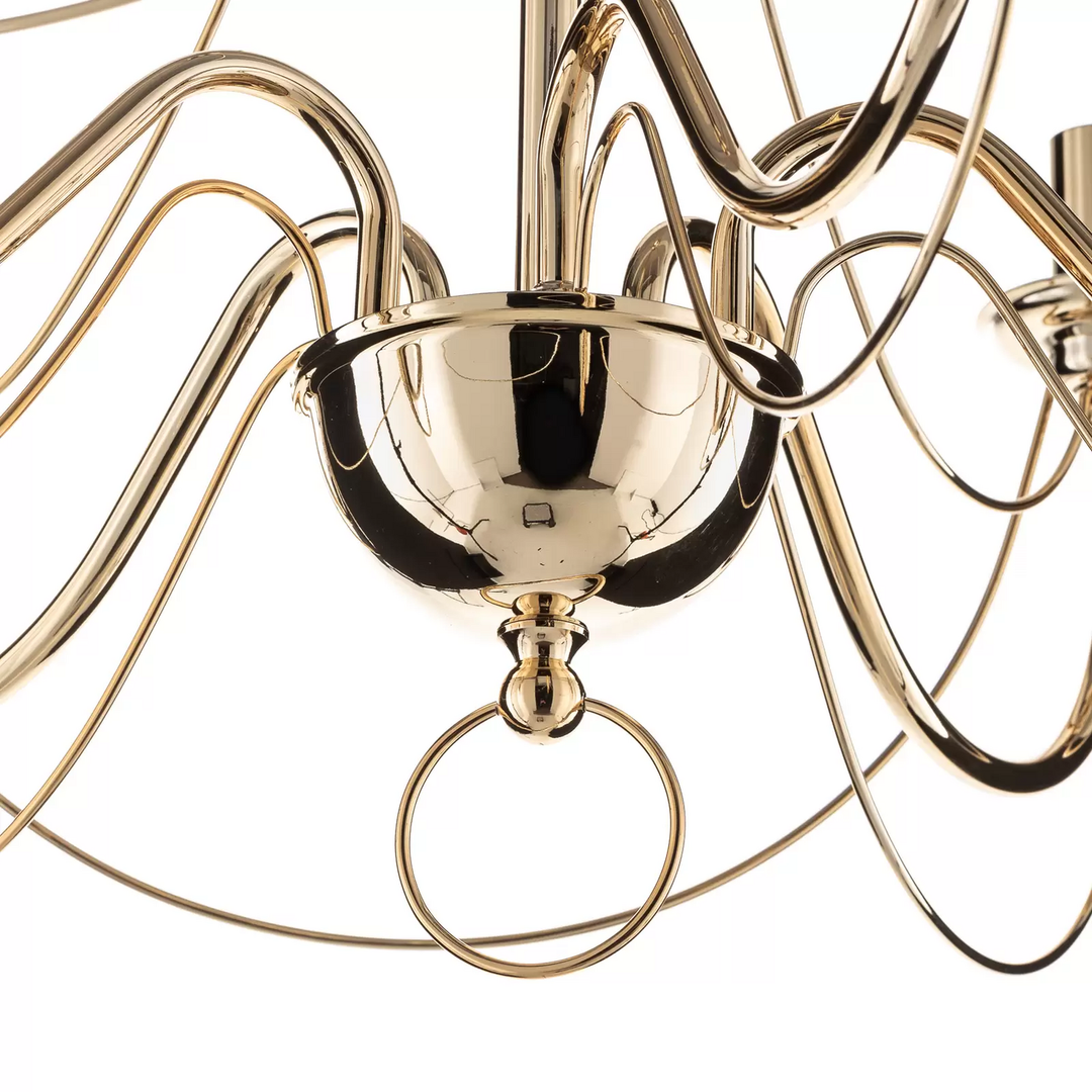 Kronleuchter Retro Deckenlampe Deckenlicht Leuchte Lampe Fünflammig 75cm Gold B-Ware - 5905563001615
