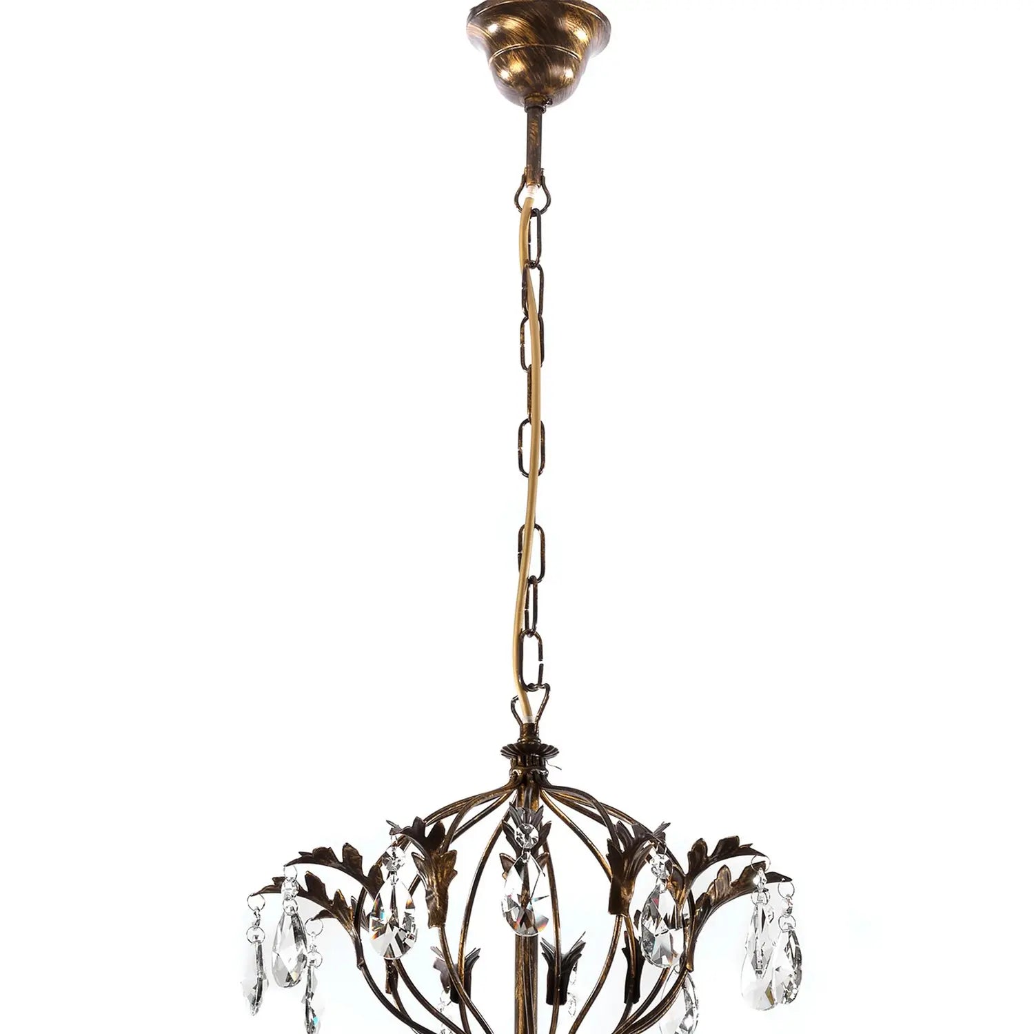 B-Ware Teresa Kronleuchter Deckenleuchte Kristall 12 Flammig Bronzefarben Lampe