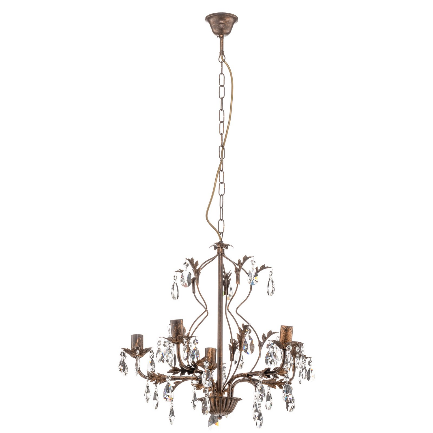 B-Ware Euluna Kronleuchter Teresa Deckenlampe Pendelleuchte Mit Kristallen Fünfflammig