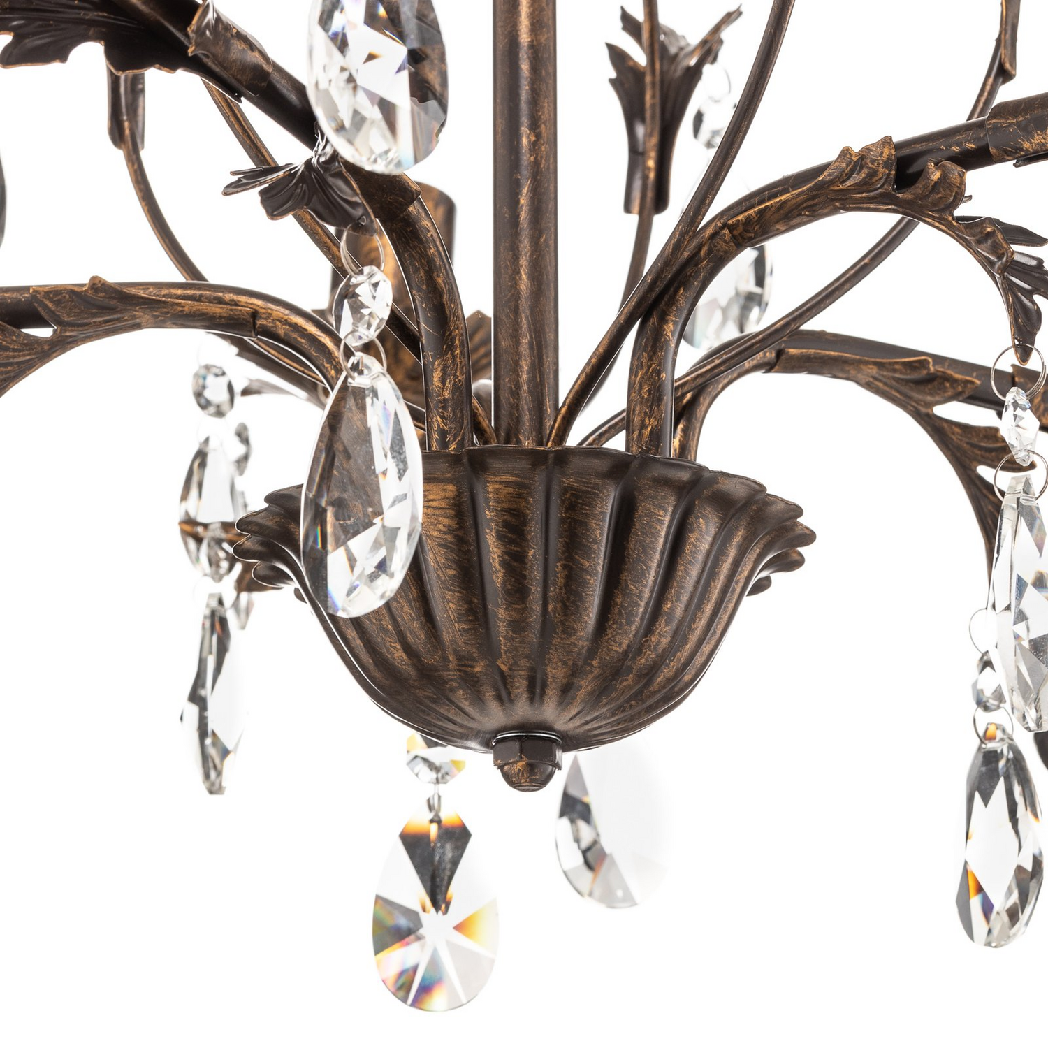 B-Ware Euluna Kronleuchter Teresa Deckenlampe Pendelleuchte Mit Kristallen Fünfflammig