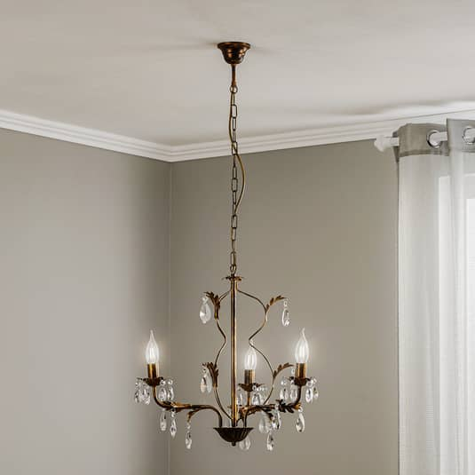B-Ware Euluna Kronleuchter Teresa Deckenlampe Deckenlicht Lampe Kristallen Dreiflammig  - 8030626518544