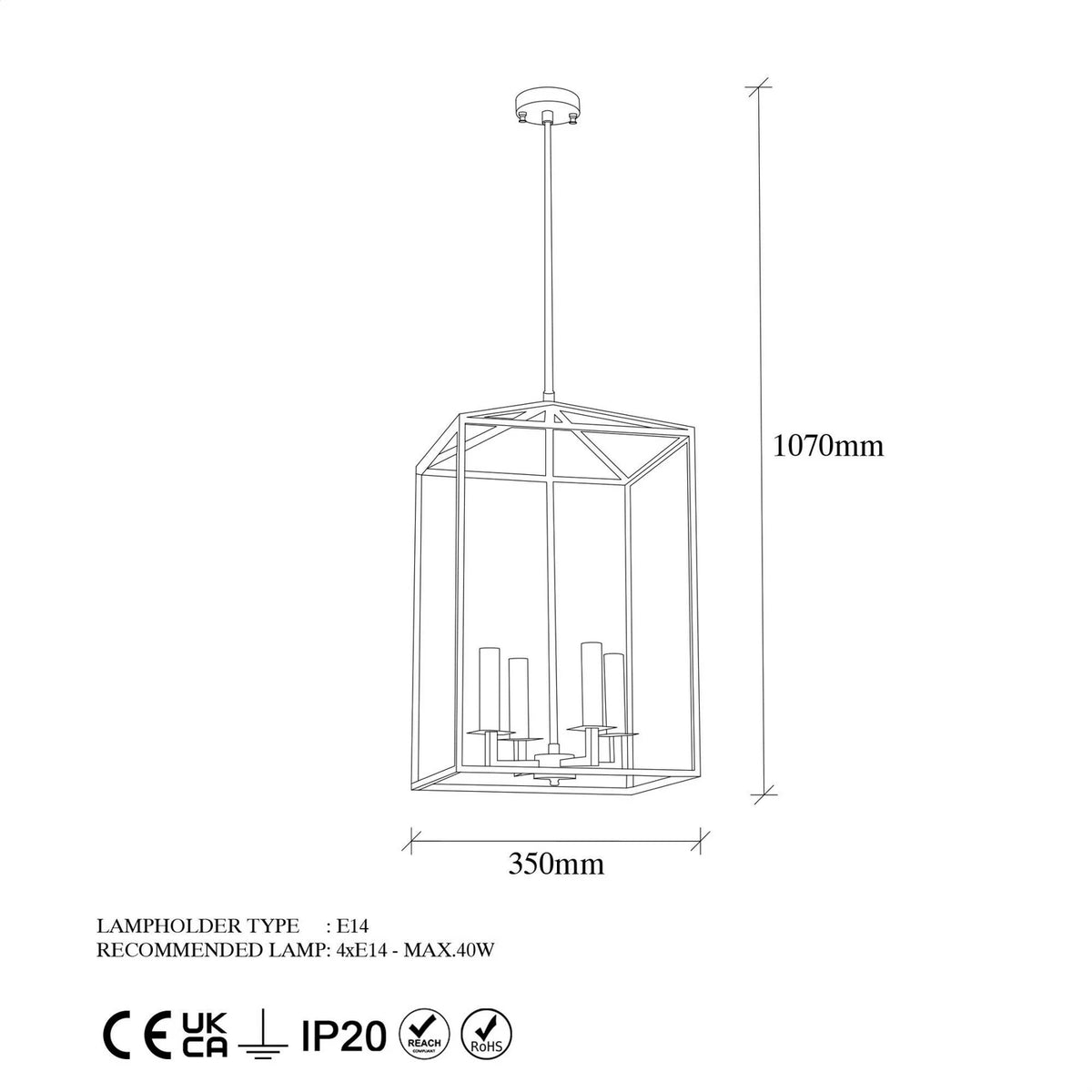 Opviq Till 13256 Kronleuchter Deckenleuchte Deckenlampe Leuchte Lampe Licht - 8683743314034
