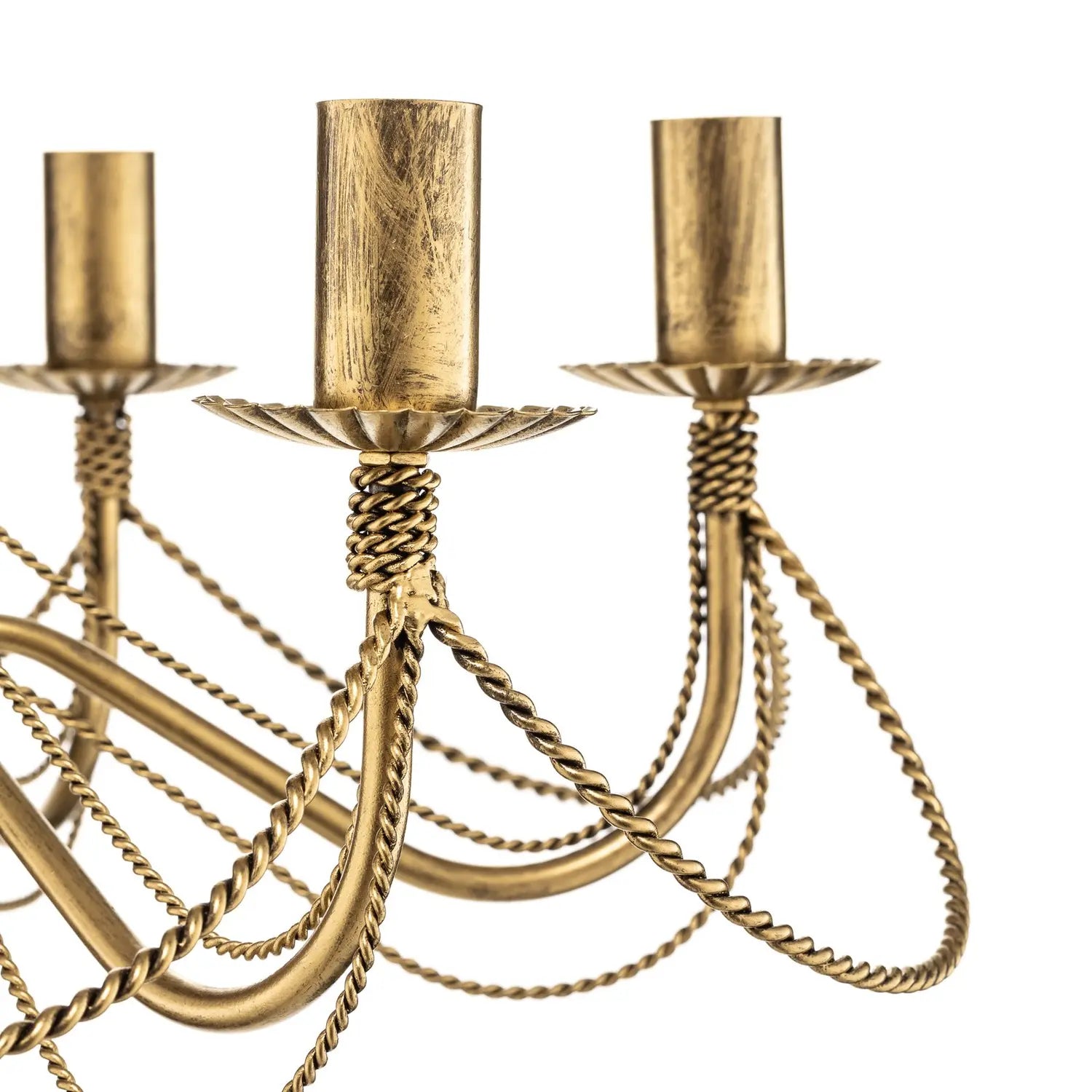 B-Ware Kronleuchter Lampe Tori 6 Leuchter Gold Stahl Sechsflammig Beleuchtung476 - 5901738918320