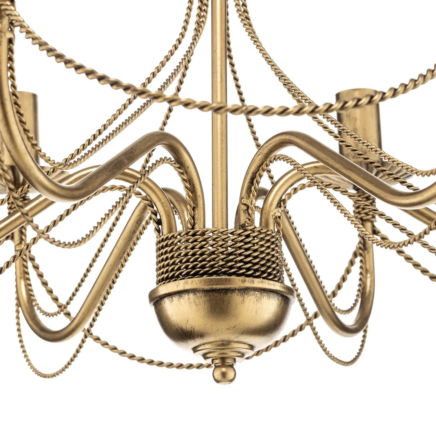 B-Ware Kronleuchter Lampe Tori 6 Leuchter Gold Stahl Sechsflammig Beleuchtung476 - 5901738918320