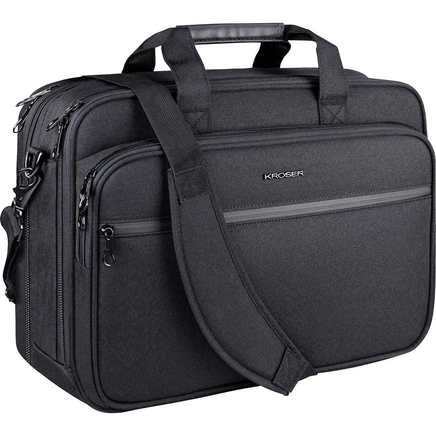 B-Ware Kroser Notebook 17,3" Tasche Aktenkoffer Laptoptasche Laptop Schultergurt Canvas - 4064161491240
