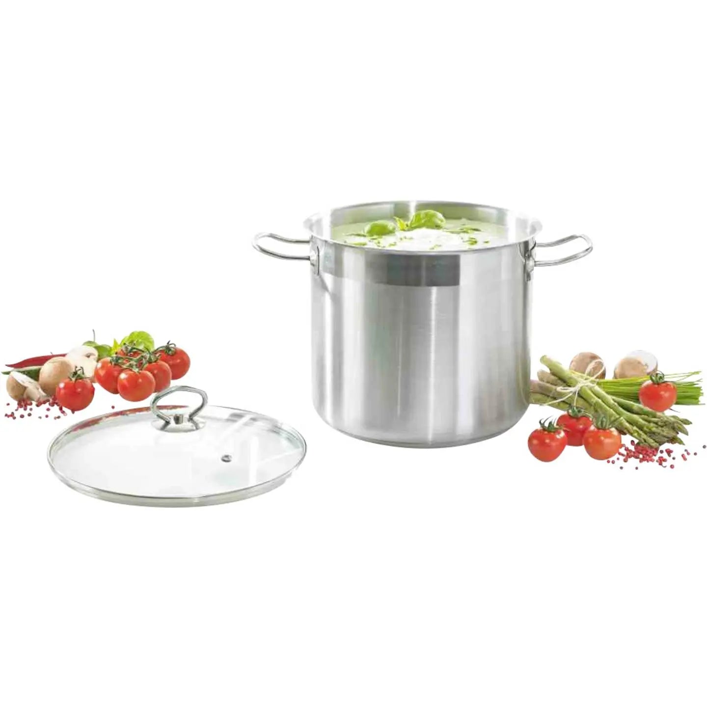 B-Ware Krüger Kochtopf Topf Maxi Allzwecktopf Edelstahl Glasdeckel Abdampfventil 20 L - 4006776074234