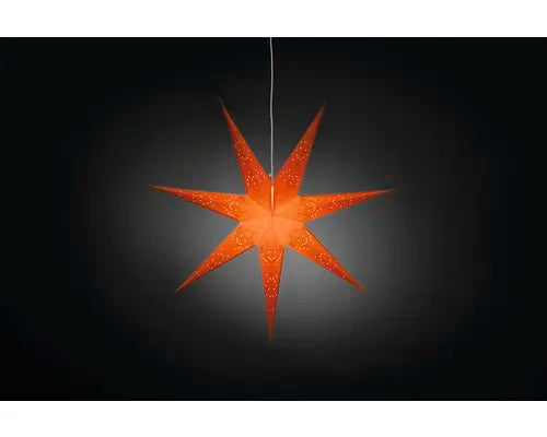 B-Ware Konstsmide Lichtobjekt Fensterlicht Stern Papier Orange Netzstrom 78 Cm 3 Stück - 7318309821855