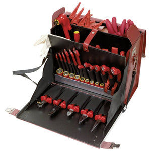 B-Ware KS Tools Werkzeugset Koffer Werkzeugkasten Chrom Vanadium Stahl Rot Trageriemen