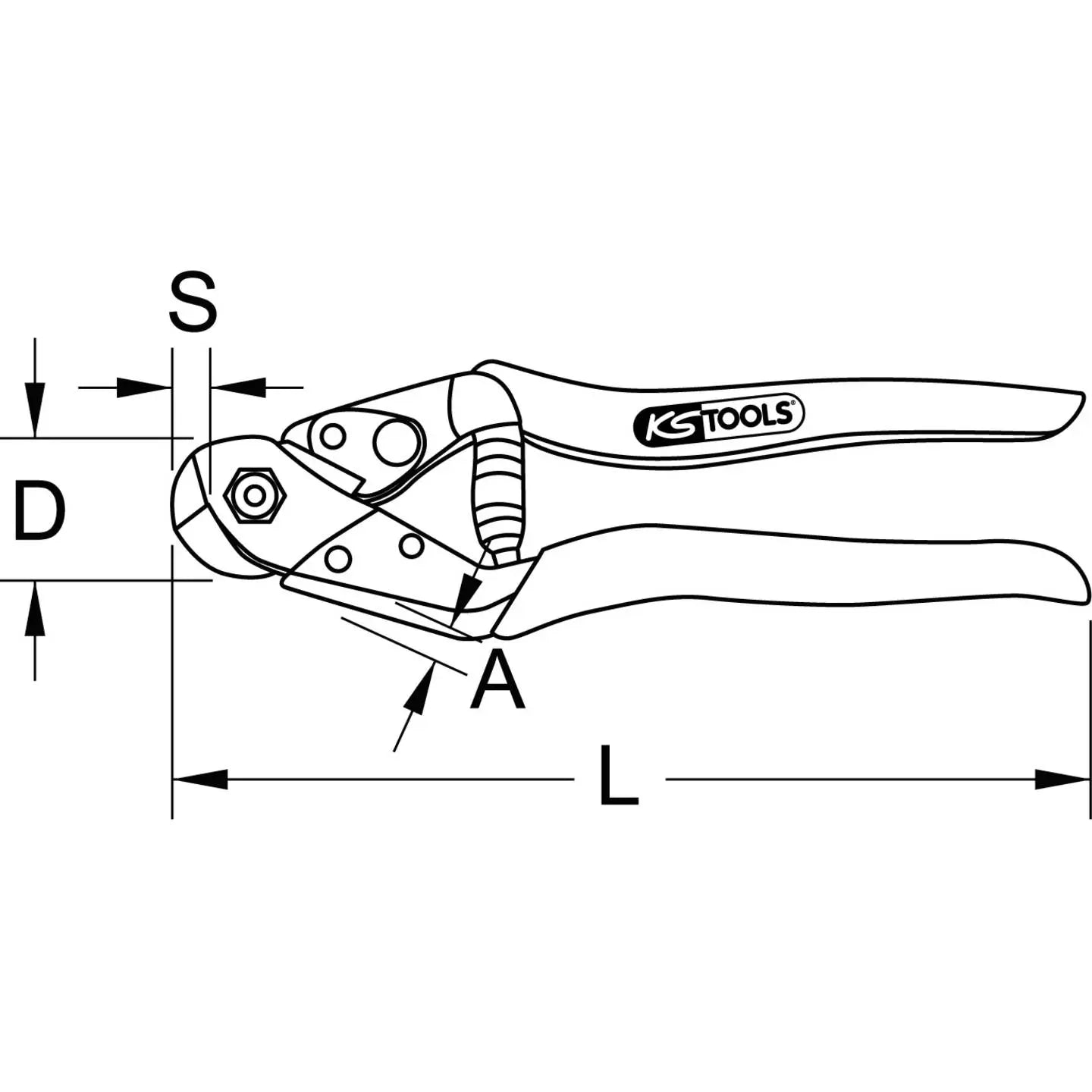 B-Ware Ks Tools Drahtseilschere Seilschneider Stahlkabelschneider Werkzeug 190mm - 4042146350195