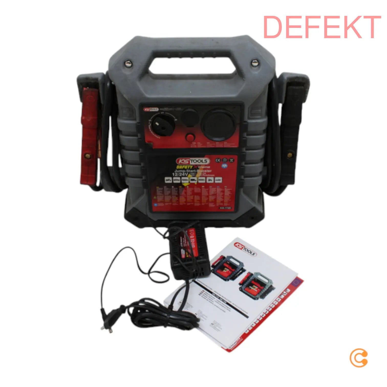 D-Ware Ks Tools 12 V + 24 V Batterie Booster, Mobiles Starthilfegerät Defektware - 4042146413173