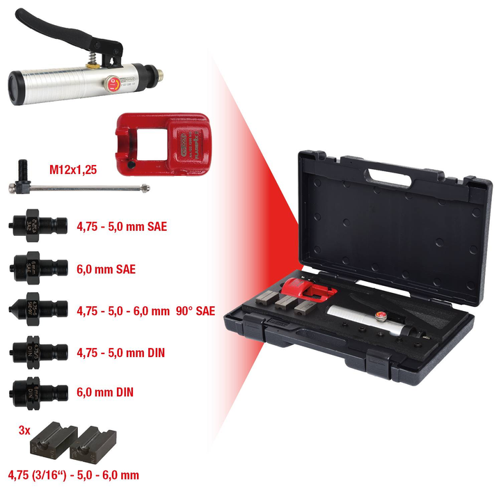 Ks Tools 122.1260 Universal Bördelgerät Satz 11 Tlg Flarefix Ii Defektware D-Ware - 4042146401842
