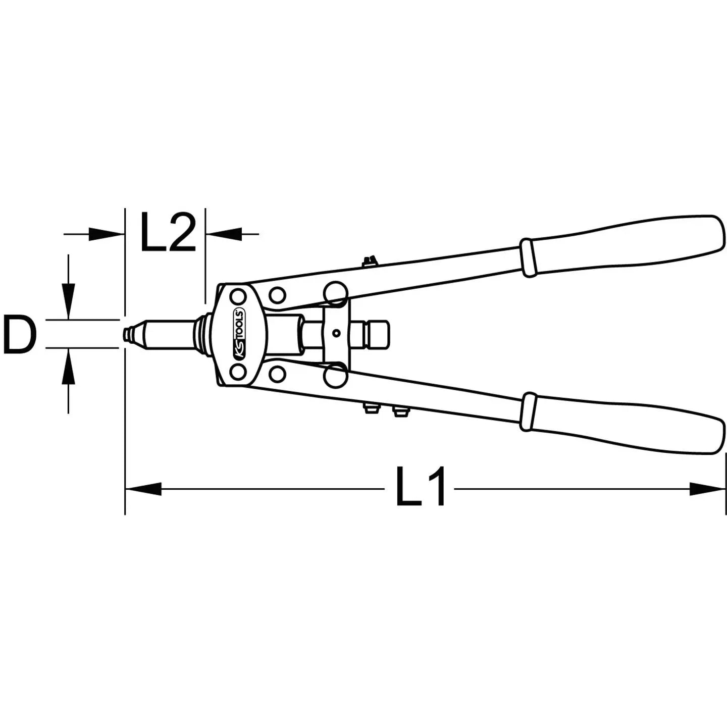 B-Ware Ks Tools Nietzange Blindnietzange Zange Langarm Gummigriff Metall Magazin - 4042146137024