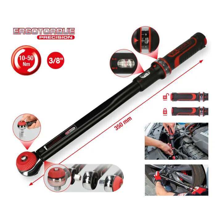 B-Ware Ks Tools Drehmomentschlüssel Ratsche Drehknarre Ergotorque Präzision 3/8" 10 50 N