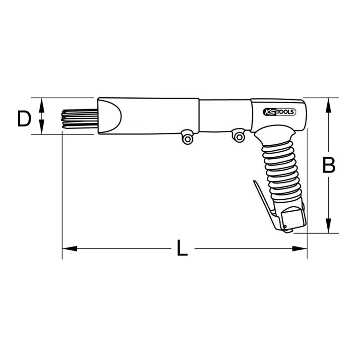 B-Ware Ks Tools Nadelentroster Nadelhammer Druckluft Stahl Handwerk Werkzeug - 4042146257630
