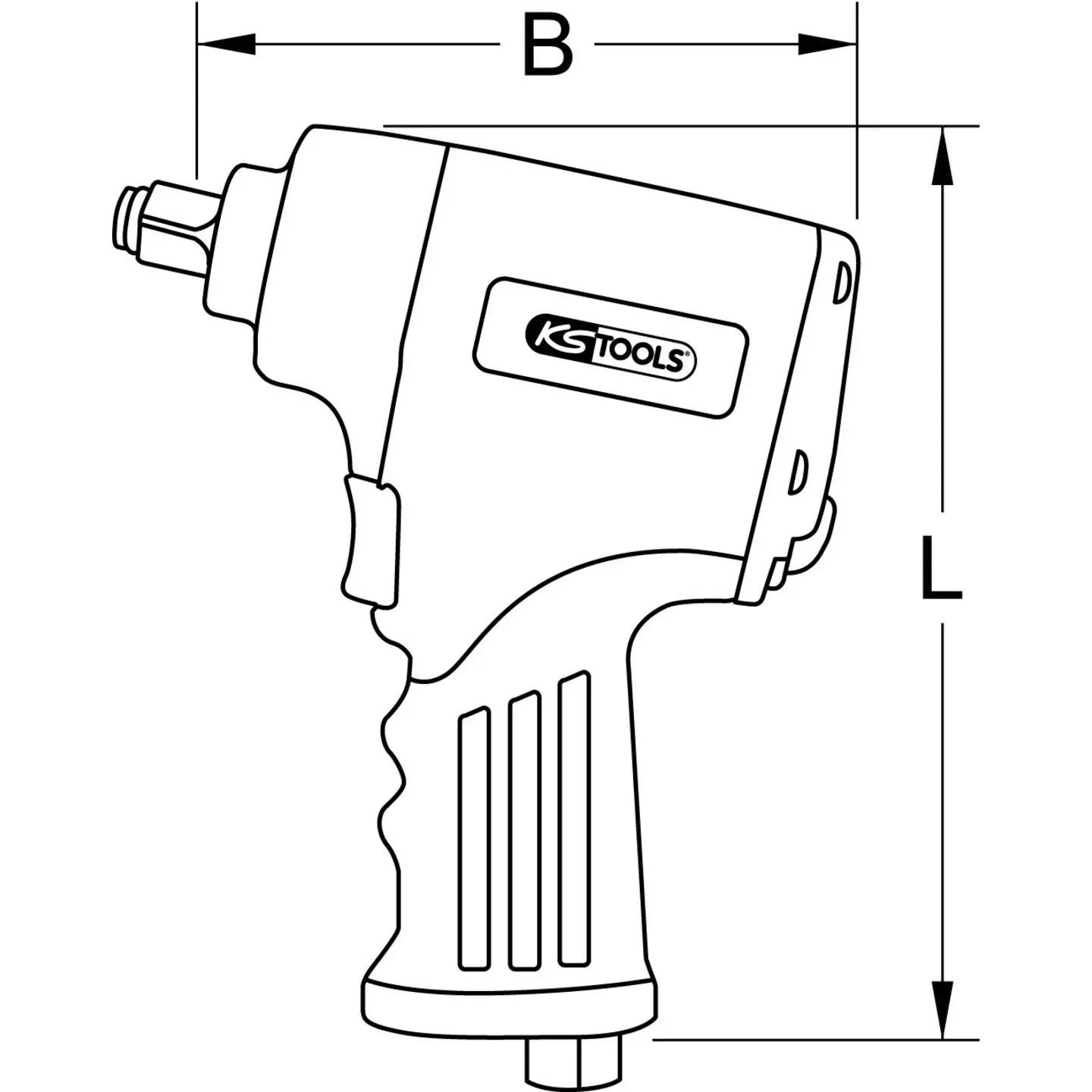 B-Ware Ks Tools Druckluft Schlagschrauber Schlagschlüssel Mini Monster Xtremelight - 4042146711491