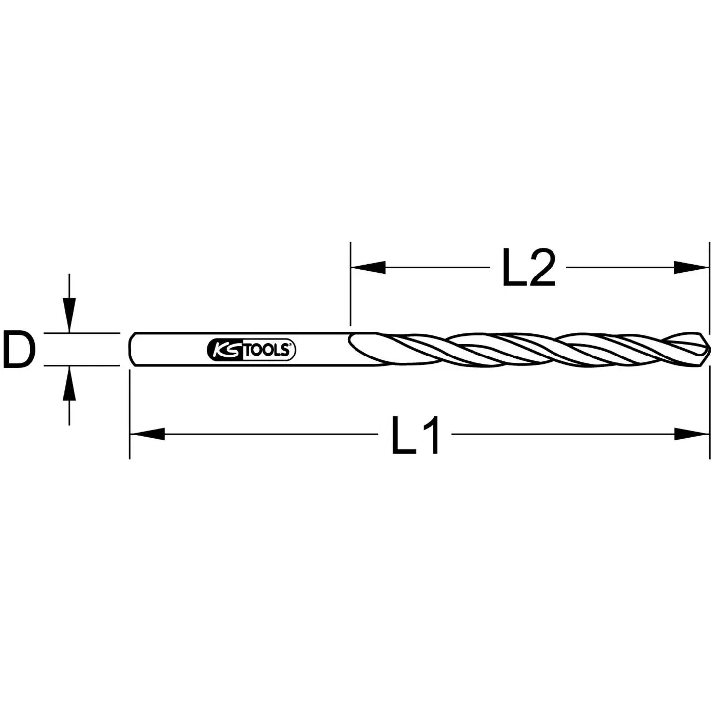 B-Ware Ks Tools 3301086 Hss R Metall Spiralbohrer Set 8.6 Mm Bohrerbit Bohrer 30 Stück - 4042146338001