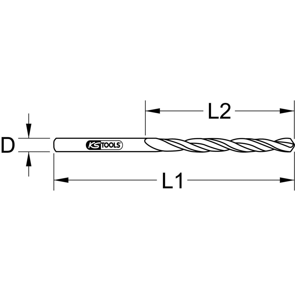 KS Tools Metallbohrer Set Spiralbohrer 3301099 HSS-R Stahlbohrer 9,9 mm 40 STÜCK - 4042146338117