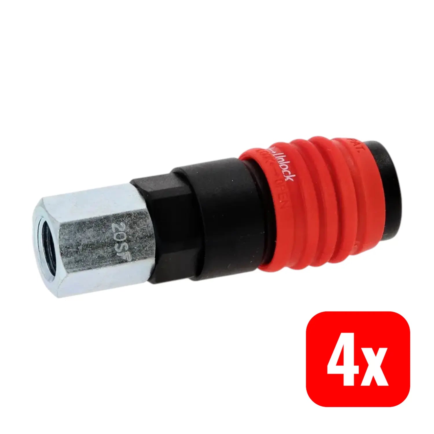 B-Ware Ks Tools Kupplung Schnellkupplung Universal Luftanschlussnippel 4 Stück - 4042146964514