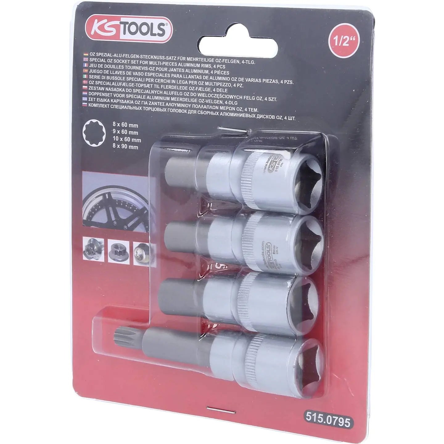 B-Ware Ks Tools Spezial Alu Felgen Stecknuss Satz Für Mehrteilige Oz Felgen 515.0795 - 4042146912409