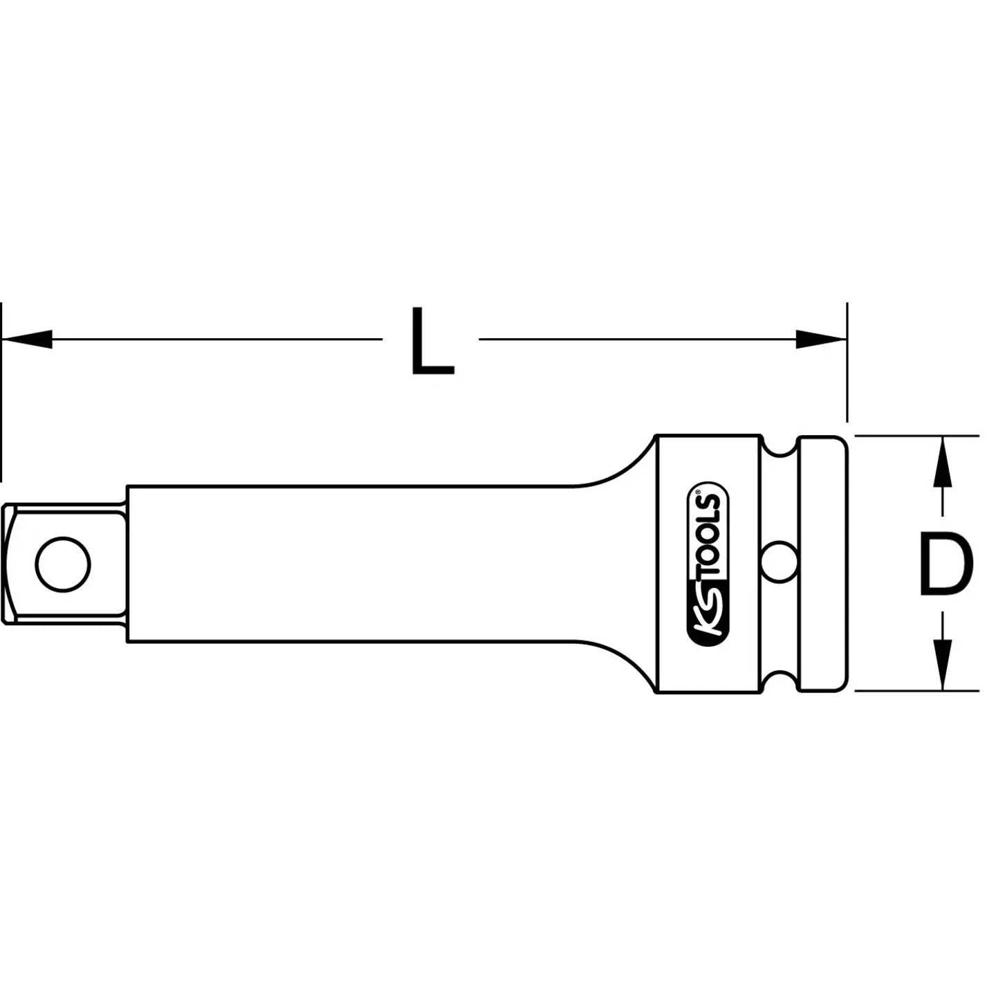 B-Ware Ks Tools Steckschlüssel Verlängerung 1 Zoll Antrieb 405mm Chrom Molybdän - 4042146728260