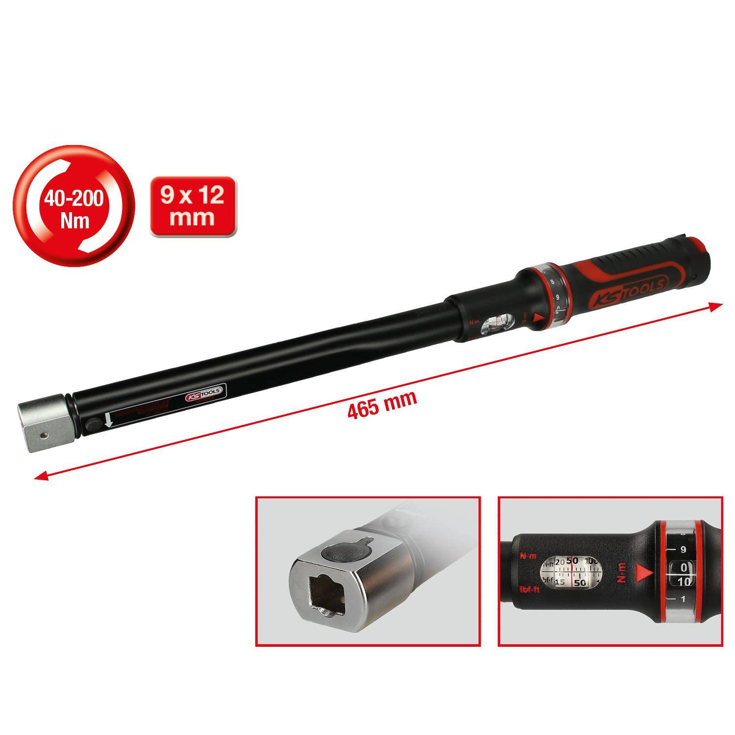 Ks Tools 516.1532 516.1532 1/2" Ergotorque Ratschen Drehmomentschlüssel B-Ware