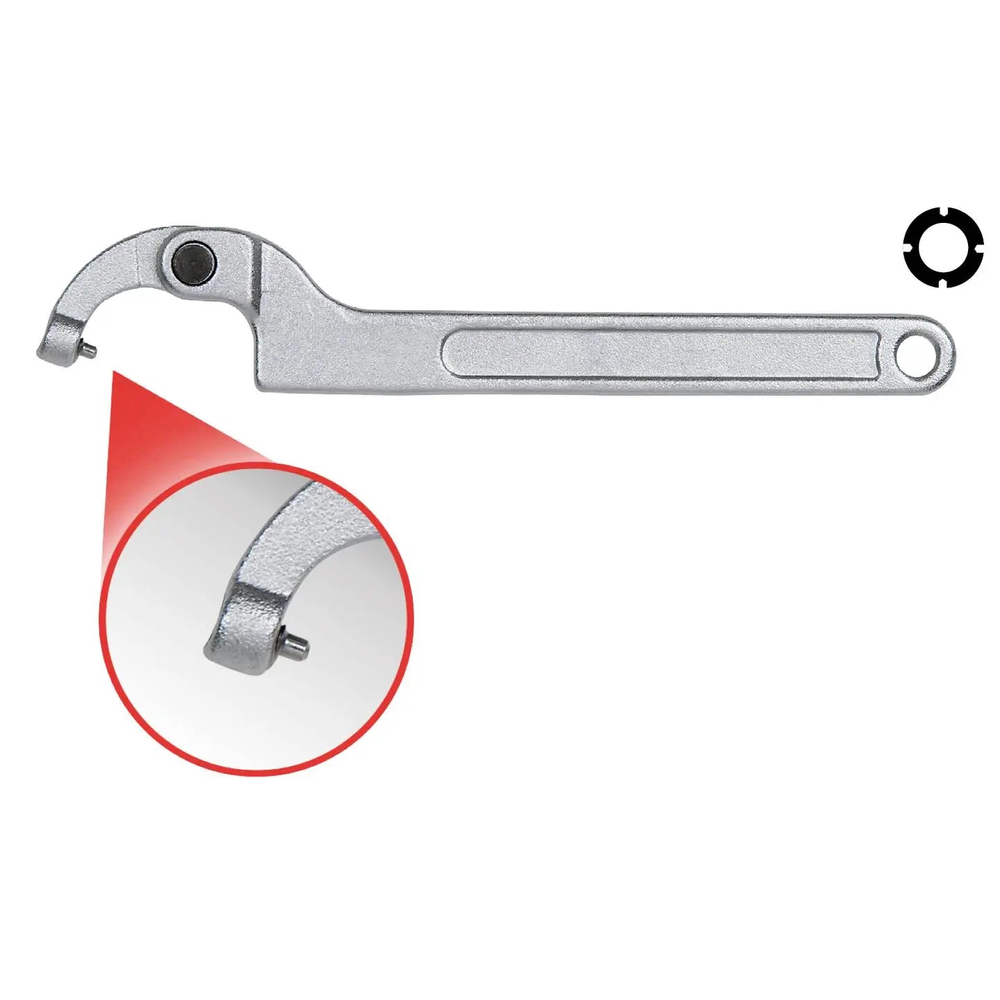 B-Ware Ks Tools Hakenschlüssel Maulschlüssel Kreuzlochmuttern Metrisch 50 80mm Cv Stahl - 4042146544440