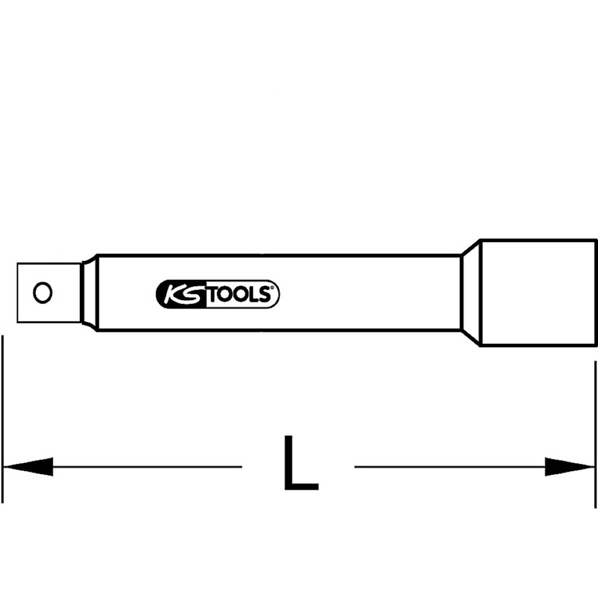 KS Tools Steckschlüssel Verlängerung Adapter 1 2 Zoll Chrom Vanadium 375mm - 4042146787342