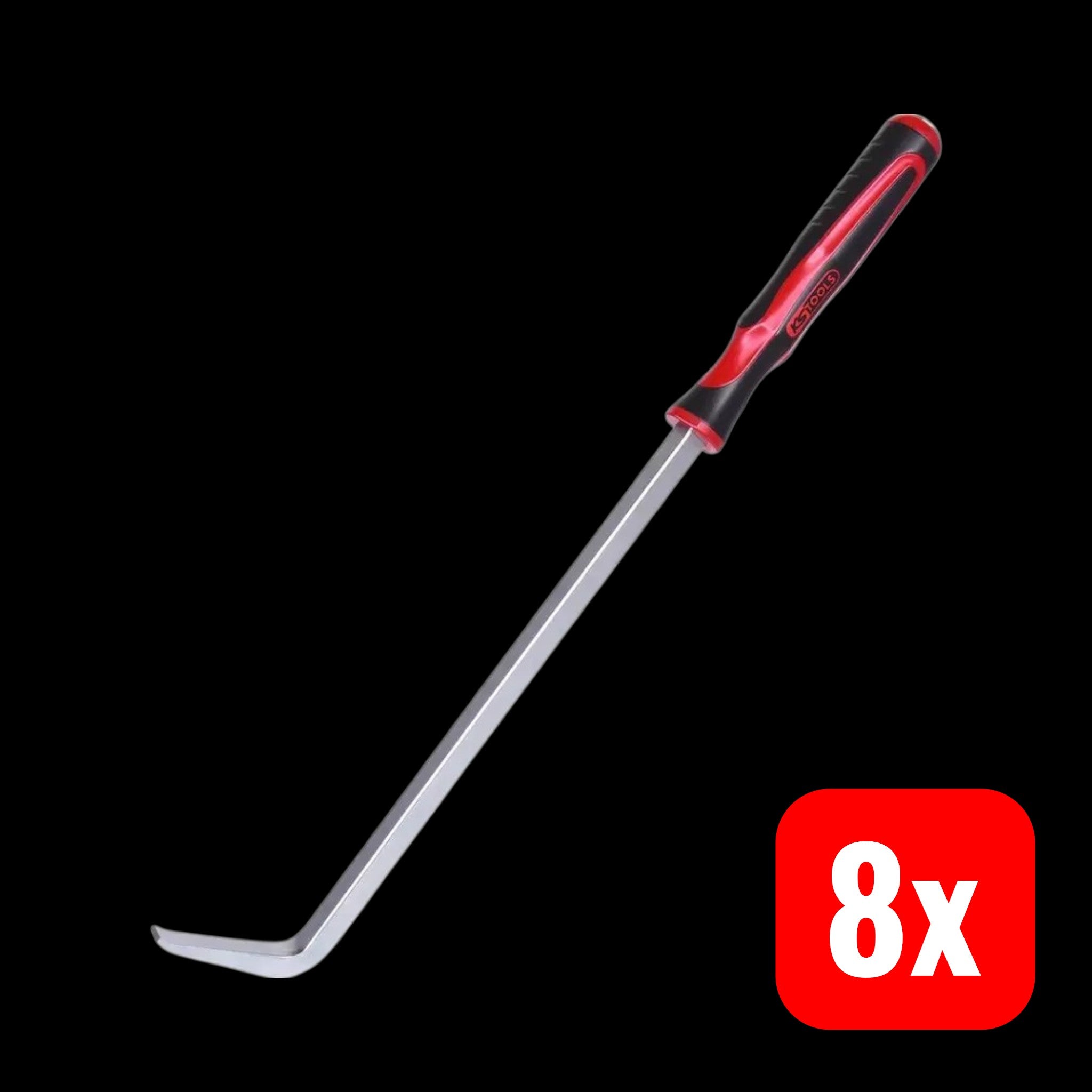 KS Tools Hebeleisen Brechstange 75° 600mm Werkzeugstahl Montiereisen 8 STÜCK - 4042146144909