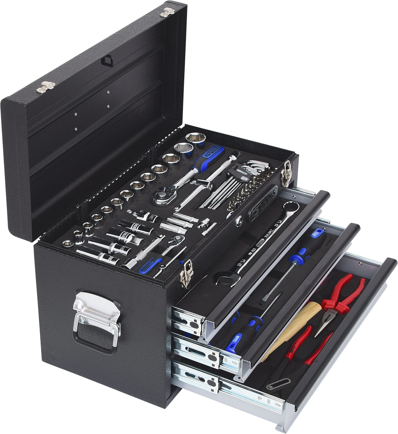 B-Ware Ks Tools Chrom Eplus Universal Werkzeug Satz 99 Tlg. 3 Schubladen Werkzeugtruhe - 4042146279311