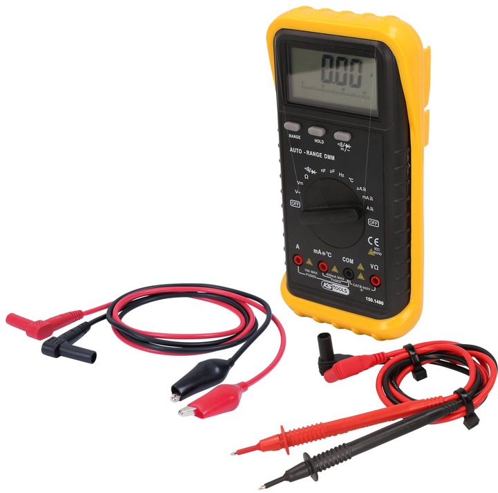 Ks Tools Hand Multimeter Digitalgerät Multimeter Prüfspitzen Messgerät Gelb B-Ware - 4042146377833