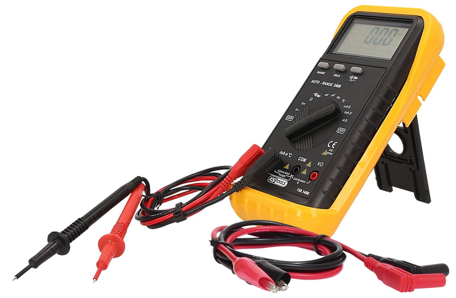 Ks Tools Hand Multimeter Digitalgerät Multimeter Prüfspitzen Messgerät Gelb B-Ware - 4042146377833