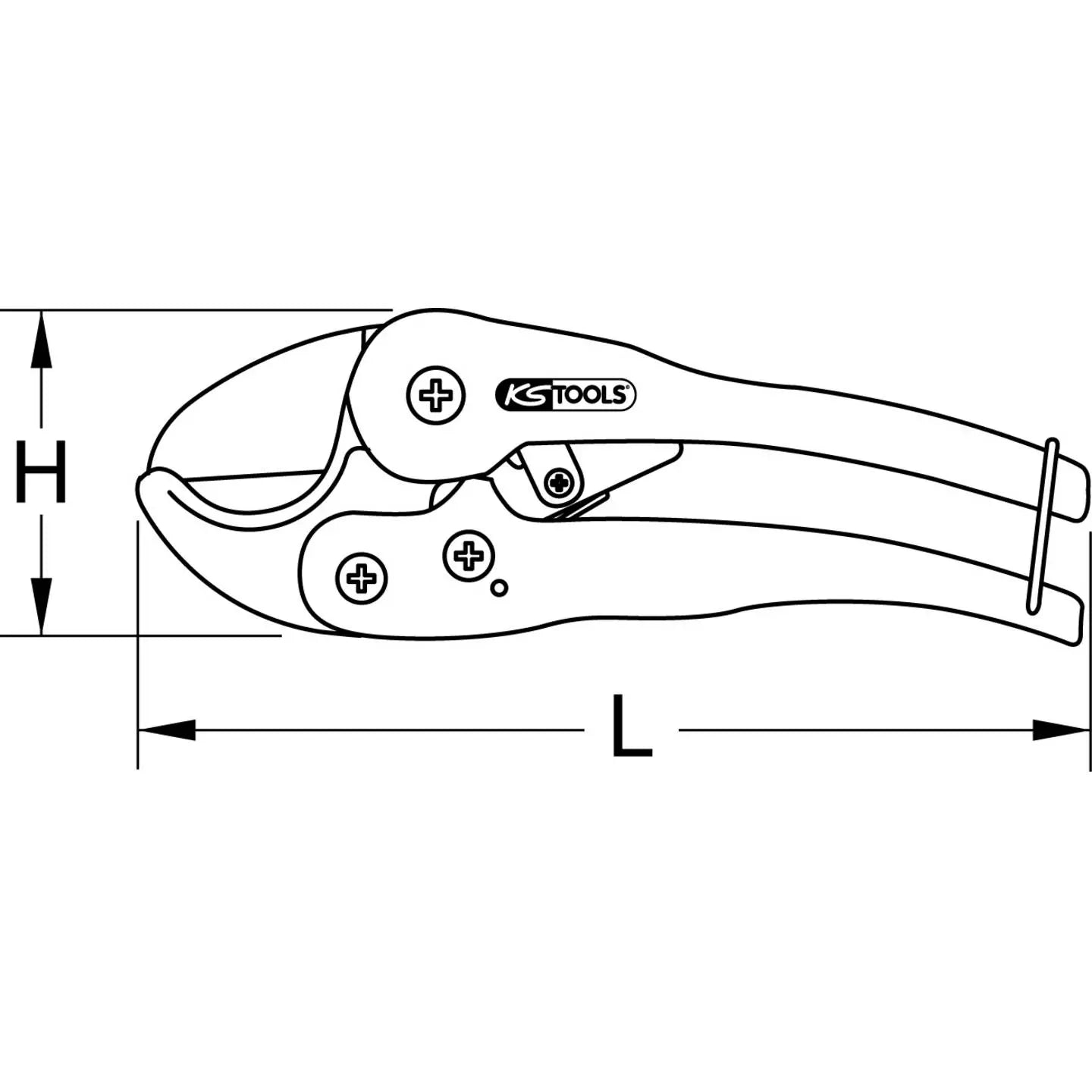B-Ware Ks Tools Kunststoff Rohrschere Schneidwerkzeug Edelstahlklinge Druckguss ø0 32mm