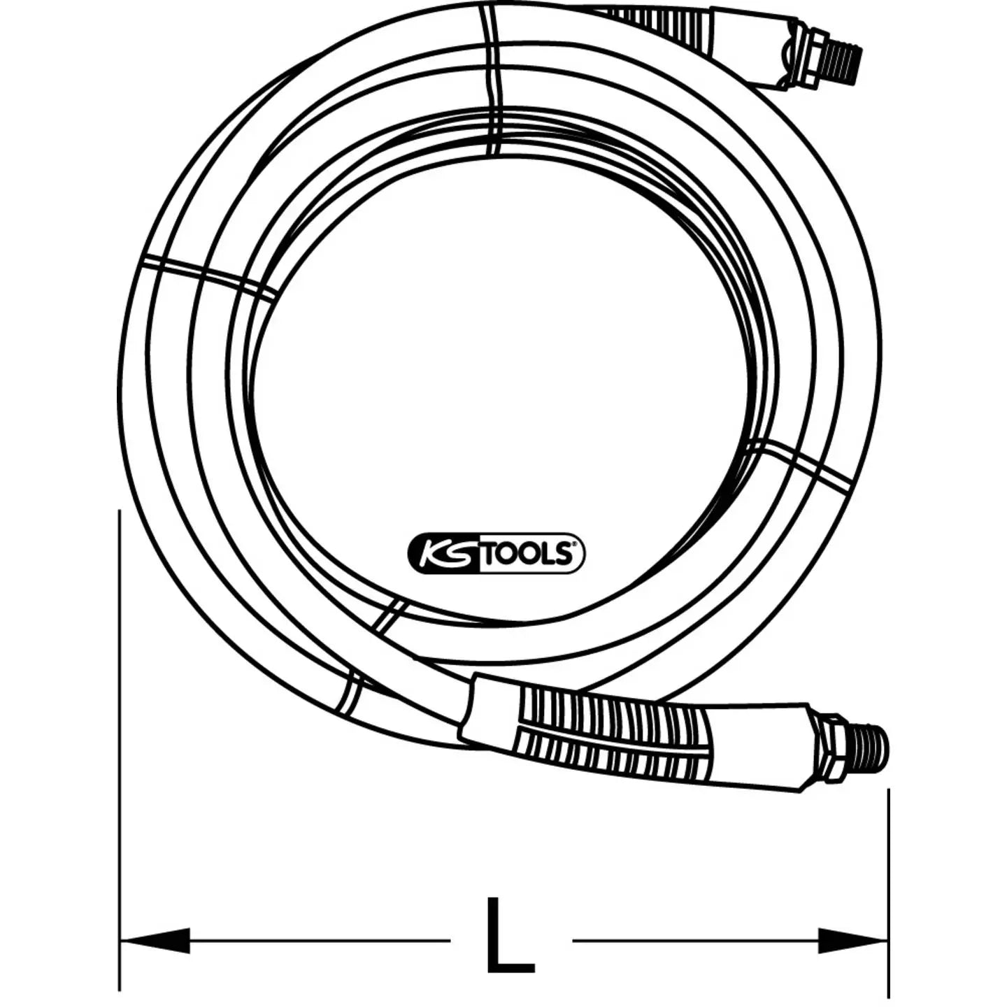 B-Ware Ks Tools Pu Druckluftschlauch Luftschlauch Schlauch 20m 6x9mm G1/4 Ag Blau - 4042146237182