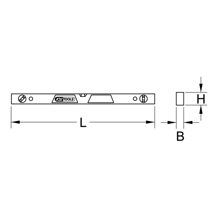 Ks Tools Wasserwaage Messgerät Aluminium Skelettprofil 800mm Blocklibellen B-Ware - 4042146164327