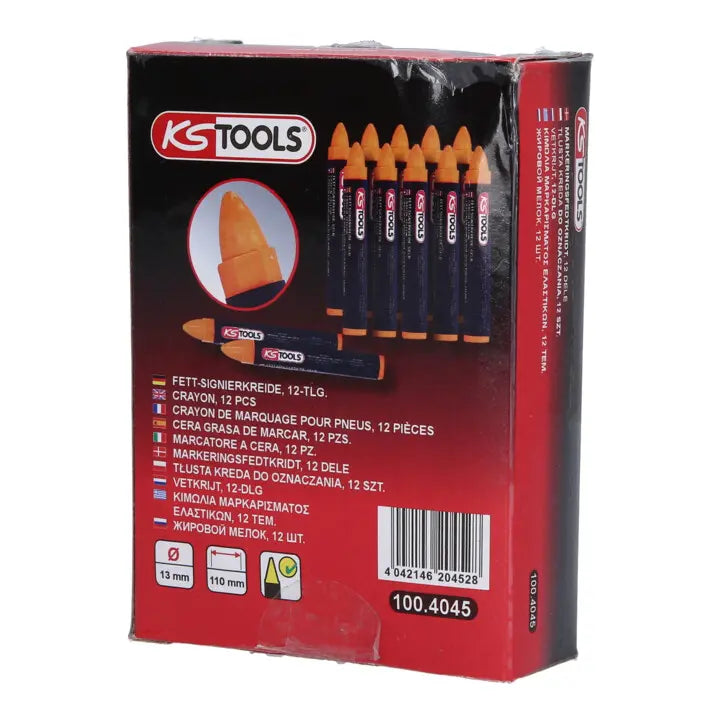 B-Ware Ks Tools Signierkreide Markierstift Gelb Kreide Nicht Verwischbar 12er Pack - 4042146204528
