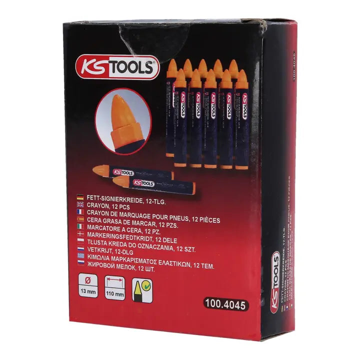 B-Ware Ks Tools Signierkreide Markierstift Gelb Kreide Nicht Verwischbar 12er Pack - 4042146204528