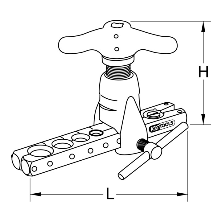 Ks Tools Taumelbördelgerät Bördelwerkzeug Rohrbieger Zoll 1/8 3/4 Präzision B-Ware - 4042146089620