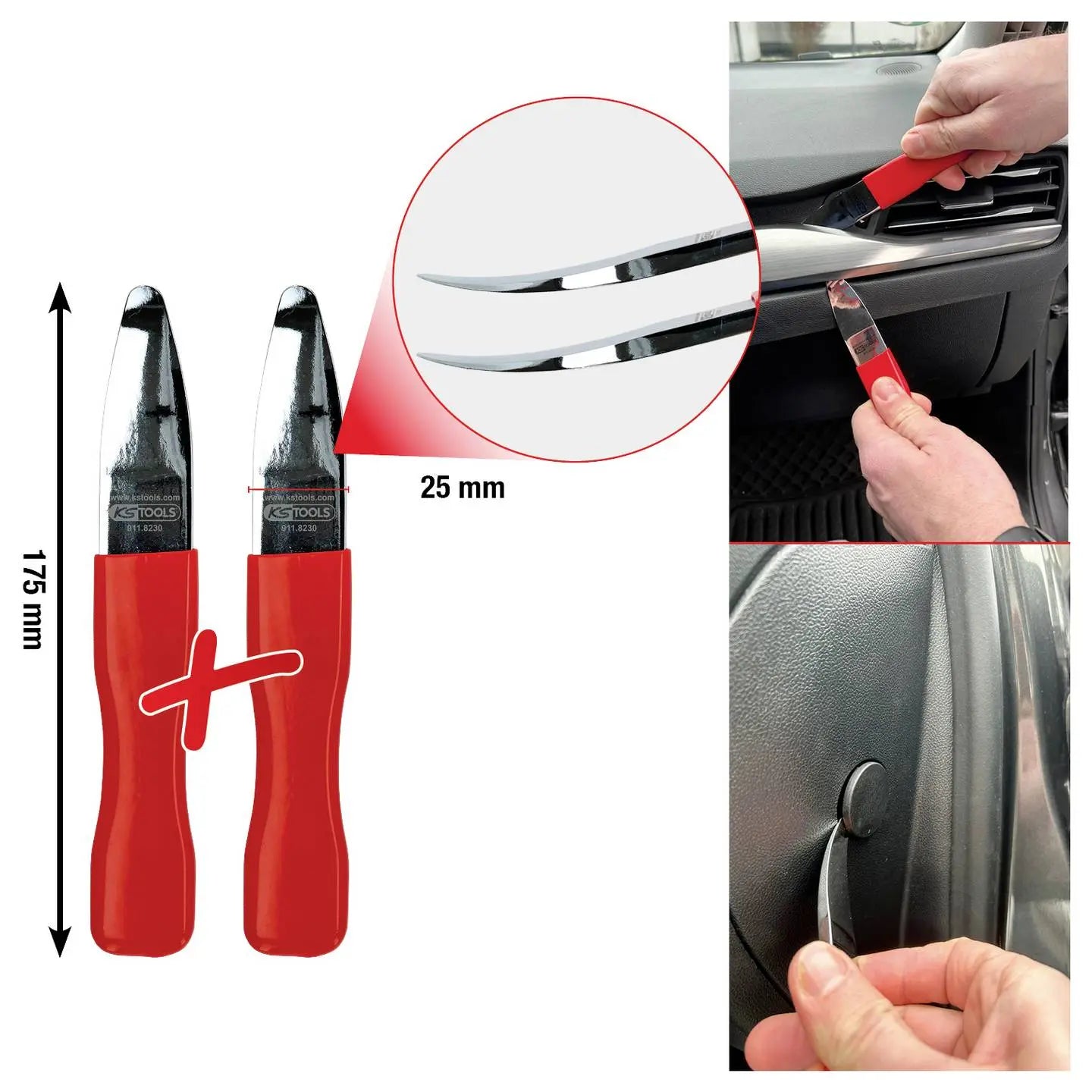B-Ware Ks Tools Demontagehebel Zierleisten Werkzeug Universal Set Hebel 2 Stück - 4069465009092
